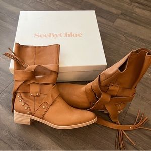 See By Chloe Western Style Leather Boots